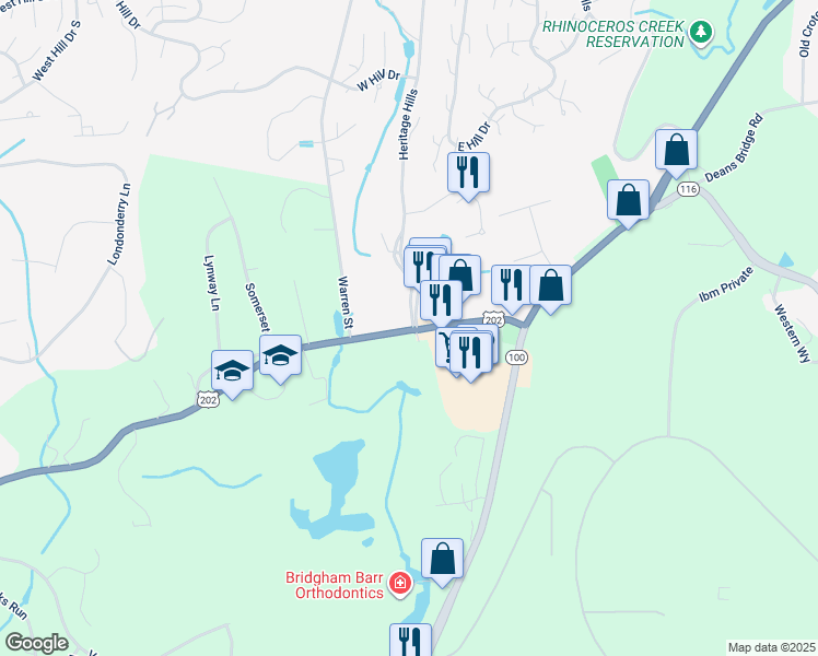 map of restaurants, bars, coffee shops, grocery stores, and more near 954 Heritage Hills in Westchester County