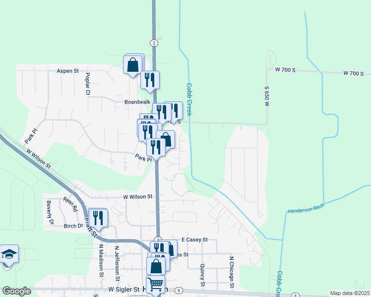 map of restaurants, bars, coffee shops, grocery stores, and more near 17-19 Maxwell Street in Hebron