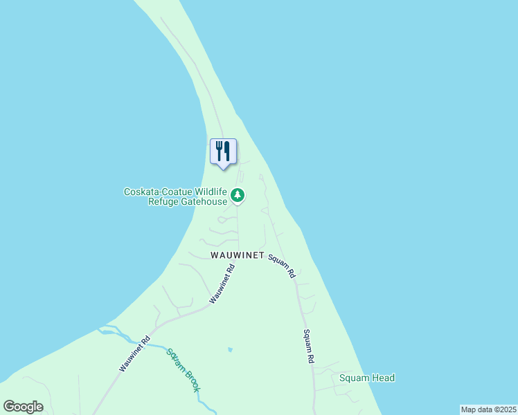 map of restaurants, bars, coffee shops, grocery stores, and more near 111 Wauwinet Road in Nantucket