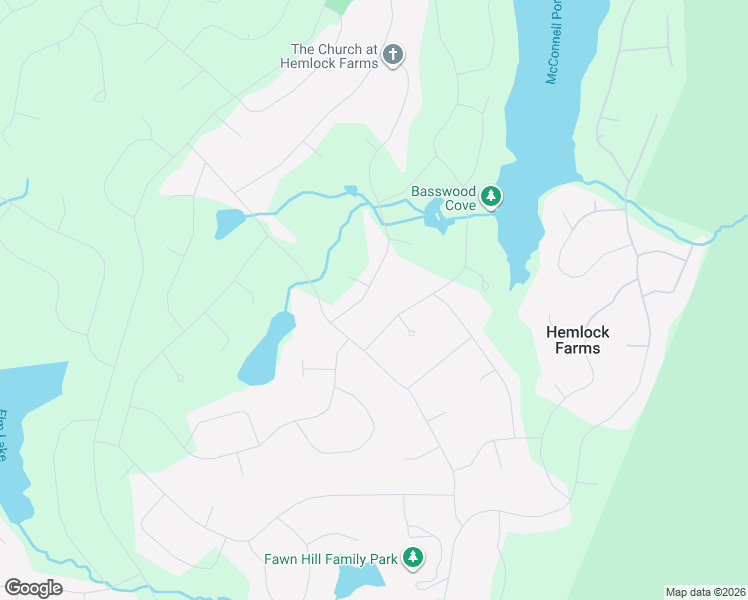 map of restaurants, bars, coffee shops, grocery stores, and more near 147 Willow Court North in Hawley