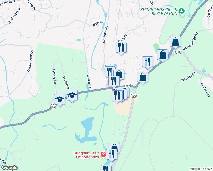 map of restaurants, bars, coffee shops, grocery stores, and more near 840 Heritage Hills in Heritage Hills