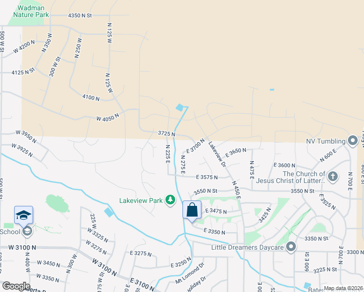 map of restaurants, bars, coffee shops, grocery stores, and more near 280 East 3700 North in Ogden