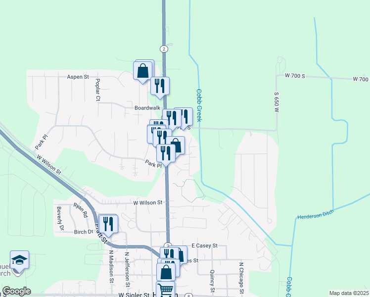 map of restaurants, bars, coffee shops, grocery stores, and more near 17-19 Maxwell Street in Hebron