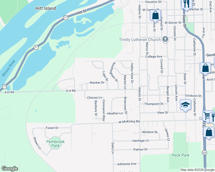 map of restaurants, bars, coffee shops, grocery stores, and more near 904 Luke Street in Ottawa