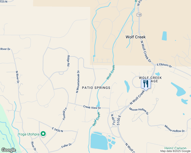 map of restaurants, bars, coffee shops, grocery stores, and more near 3844 North Patio Springs Circle in Eden