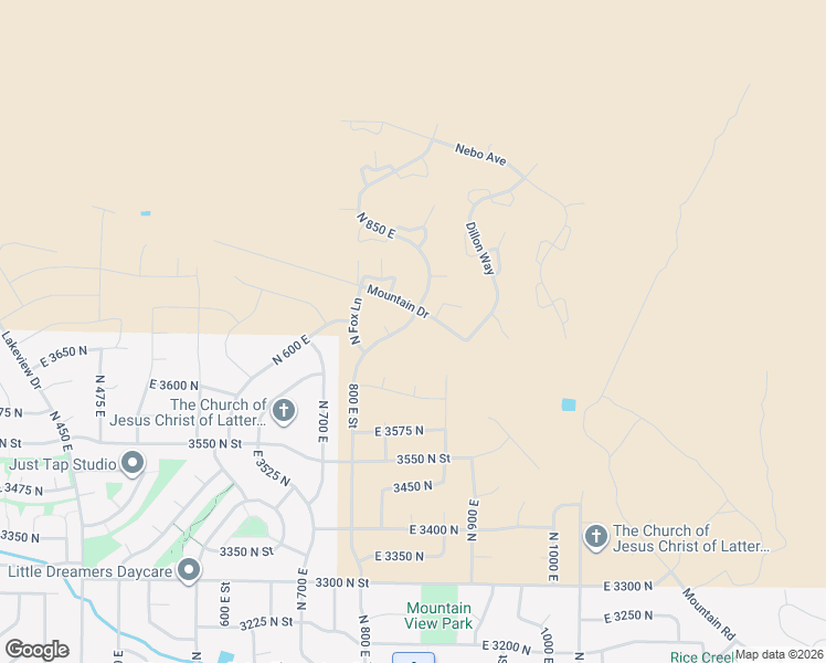 map of restaurants, bars, coffee shops, grocery stores, and more near 4094 North Jackson Avenue in North Ogden