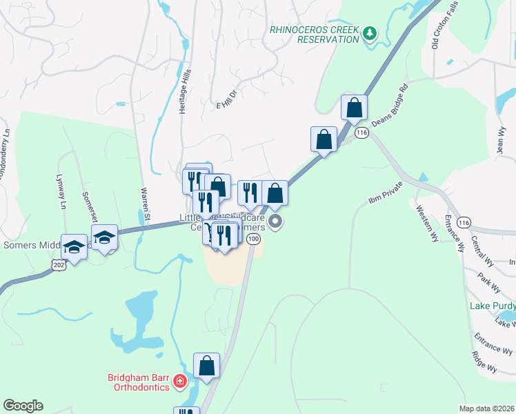 map of restaurants, bars, coffee shops, grocery stores, and more near 335 U.S. 202 in Heritage Hills