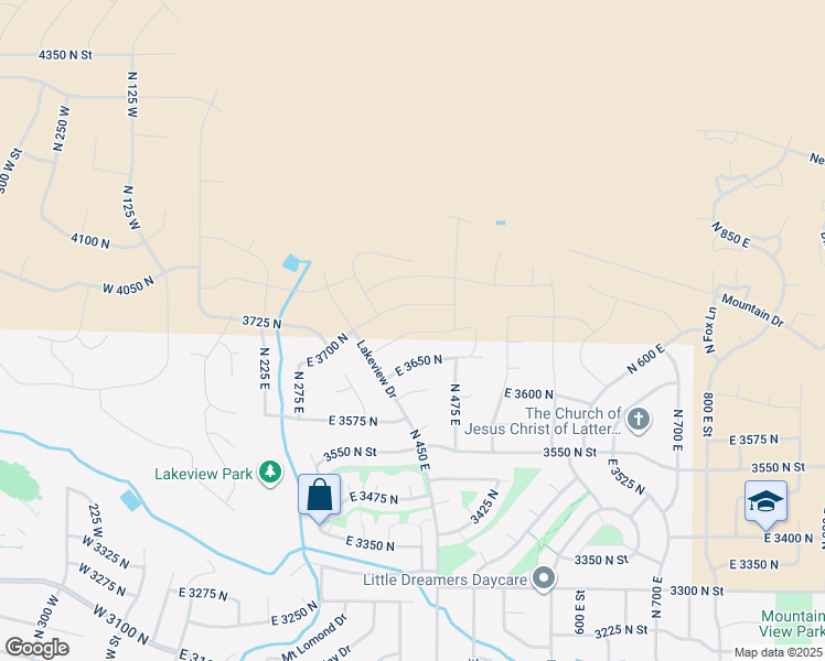 map of restaurants, bars, coffee shops, grocery stores, and more near 446 East 3650 North in Ogden