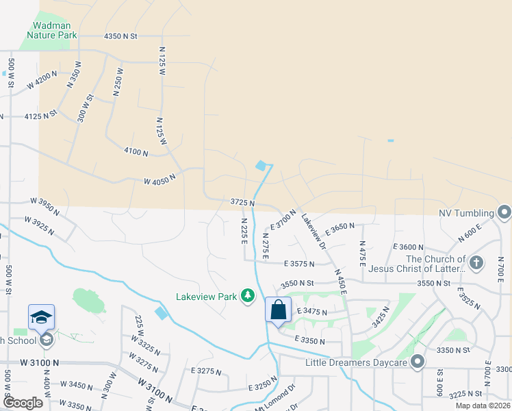 map of restaurants, bars, coffee shops, grocery stores, and more near 280 East 3700 North in Ogden