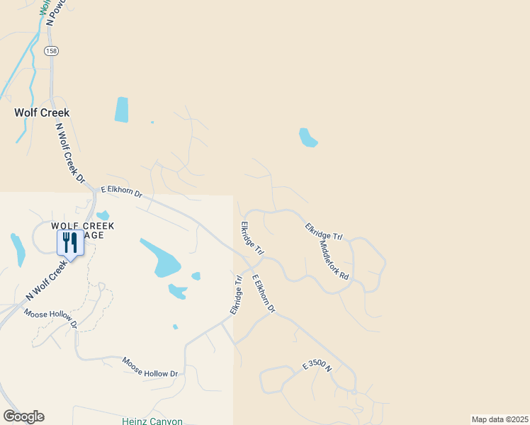 map of restaurants, bars, coffee shops, grocery stores, and more near 4032 Elkridge Trail in Eden