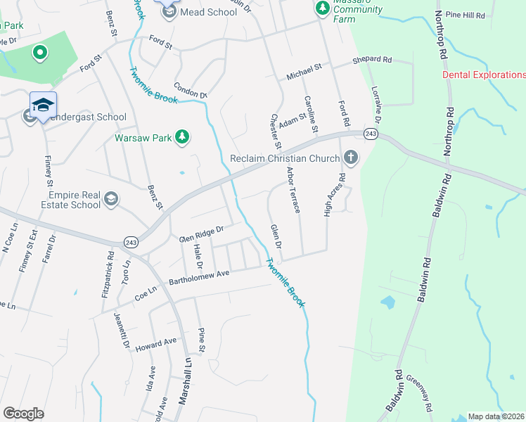 map of restaurants, bars, coffee shops, grocery stores, and more near 37 Glen Drive in Ansonia