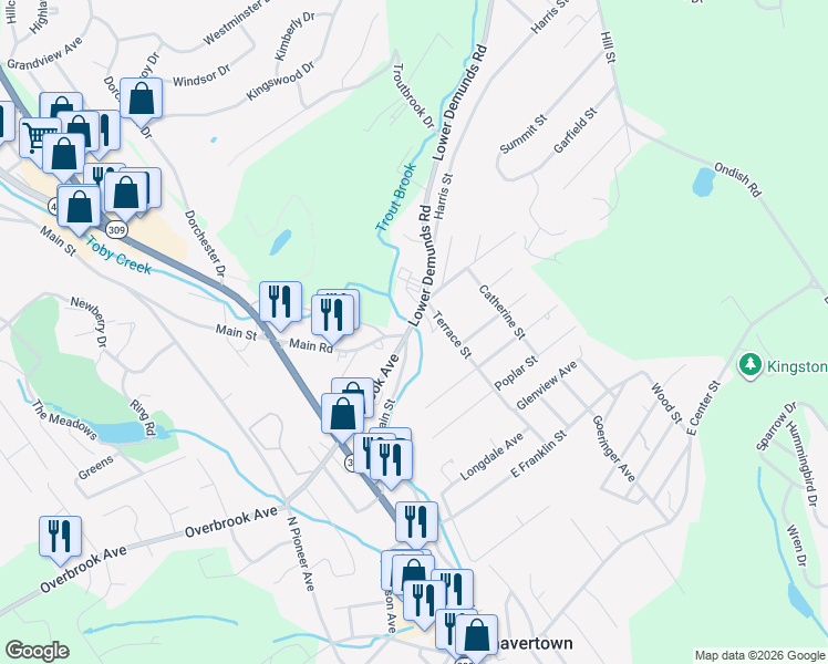 map of restaurants, bars, coffee shops, grocery stores, and more near 1019 Lower Demunds Rd in Dallas