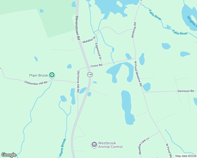 map of restaurants, bars, coffee shops, grocery stores, and more near 16 Christina Lane in Westbrook