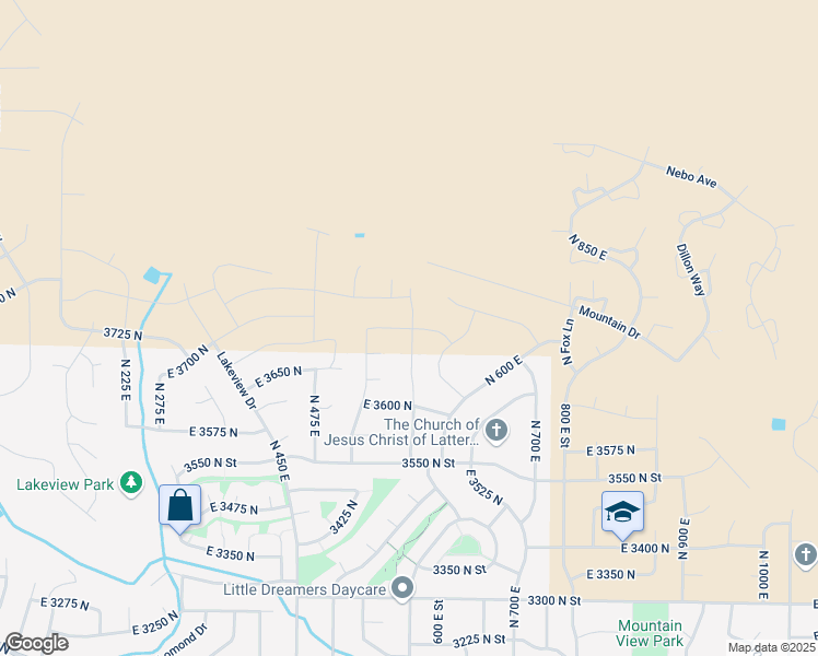 map of restaurants, bars, coffee shops, grocery stores, and more near East 3725 North in North Ogden