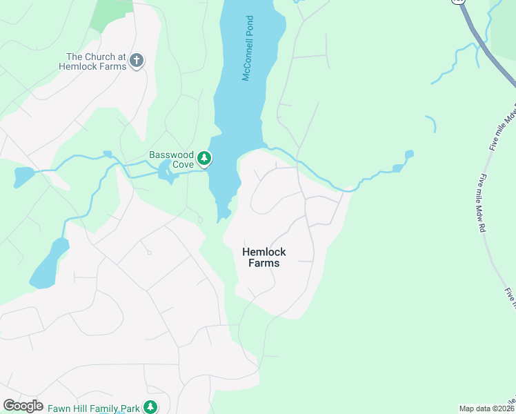 map of restaurants, bars, coffee shops, grocery stores, and more near 101-129 Bayberry Dr in Pike