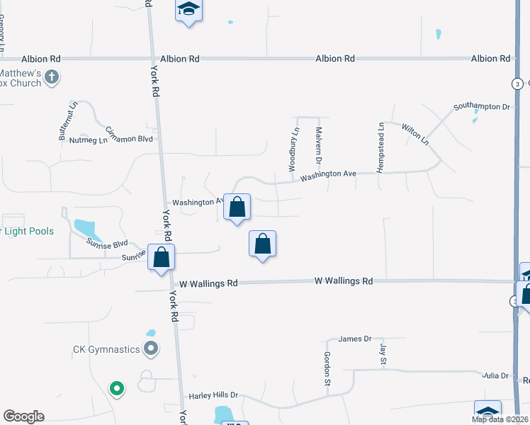 map of restaurants, bars, coffee shops, grocery stores, and more near 8277 Claridge Court in North Royalton