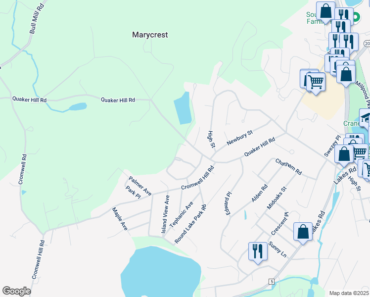 map of restaurants, bars, coffee shops, grocery stores, and more near 308 Arlin Road in Monroe