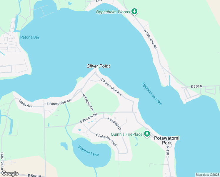 map of restaurants, bars, coffee shops, grocery stores, and more near 3898 East Forest Glen Avenue in Leesburg