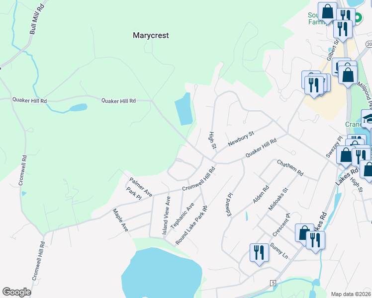 map of restaurants, bars, coffee shops, grocery stores, and more near 308 Arlin Road in Monroe