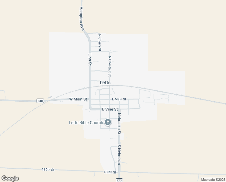 map of restaurants, bars, coffee shops, grocery stores, and more near in Letts