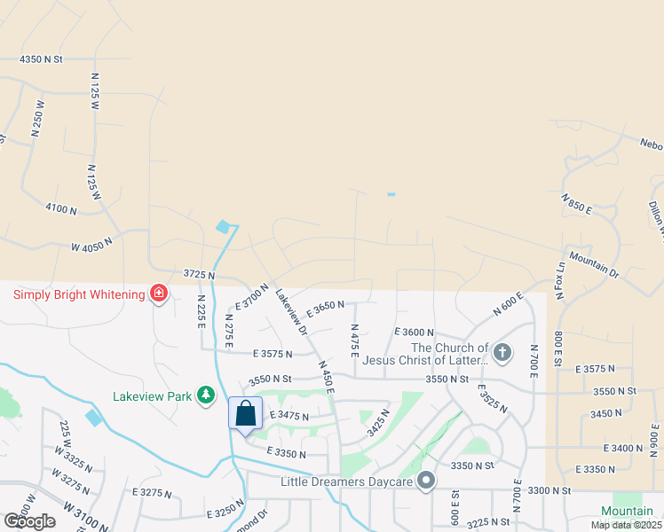 map of restaurants, bars, coffee shops, grocery stores, and more near 460 East 3650 North in North Ogden