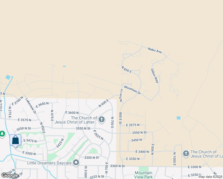 map of restaurants, bars, coffee shops, grocery stores, and more near 742 East 3800 North in North Ogden