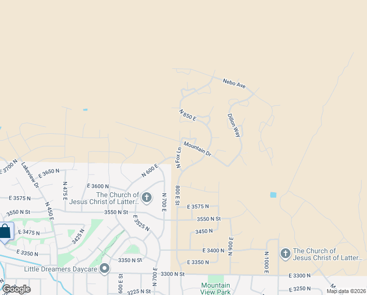 map of restaurants, bars, coffee shops, grocery stores, and more near 3830 Fox Lane in North Ogden