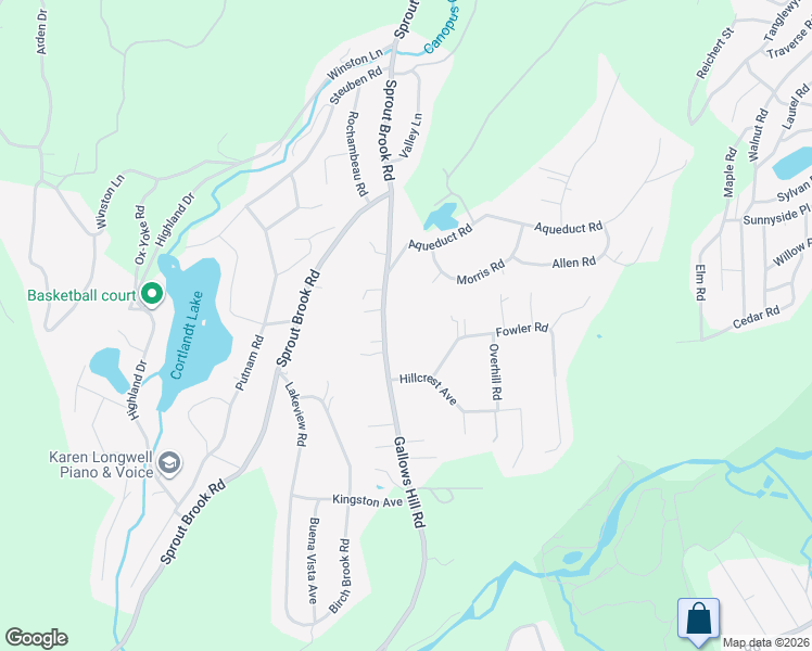 map of restaurants, bars, coffee shops, grocery stores, and more near 126 Gallows Hill Road in Cortlandt