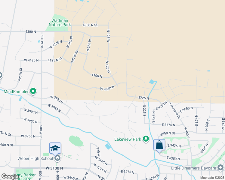 map of restaurants, bars, coffee shops, grocery stores, and more near 149 West 4050 North in Ogden