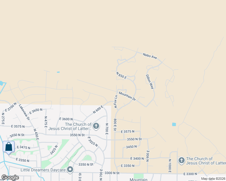map of restaurants, bars, coffee shops, grocery stores, and more near 754 East 3800 North in North Ogden