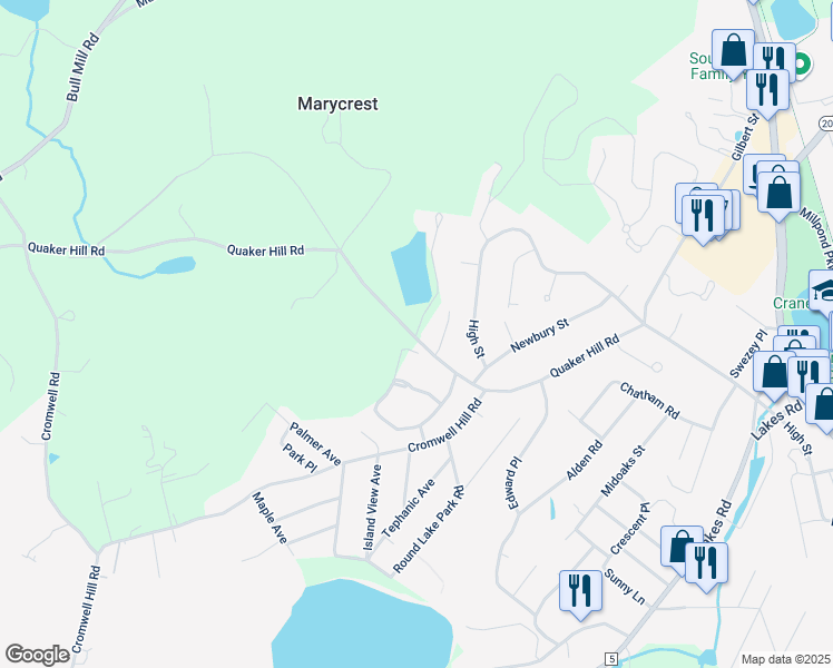 map of restaurants, bars, coffee shops, grocery stores, and more near 308 Arlin Road in Monroe