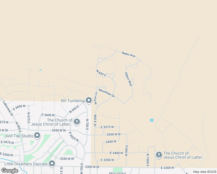 map of restaurants, bars, coffee shops, grocery stores, and more near 846 East Mountain Road in North Ogden