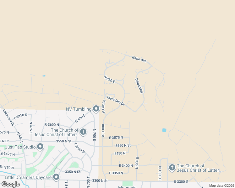 map of restaurants, bars, coffee shops, grocery stores, and more near 846 East Mountain Road in North Ogden