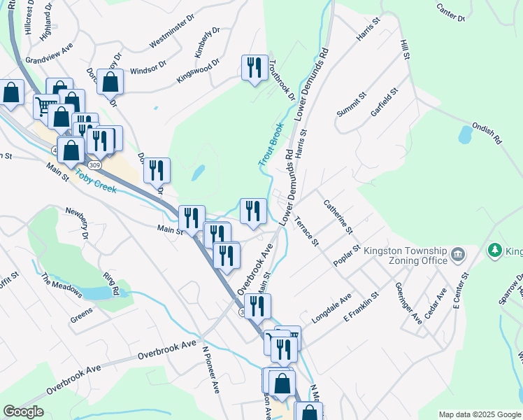 map of restaurants, bars, coffee shops, grocery stores, and more near 1000 Demunds Road in Dallas