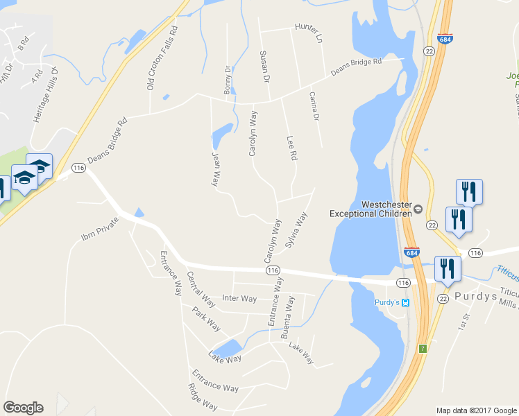 map of restaurants, bars, coffee shops, grocery stores, and more near 6 Jean Way in Westchester County