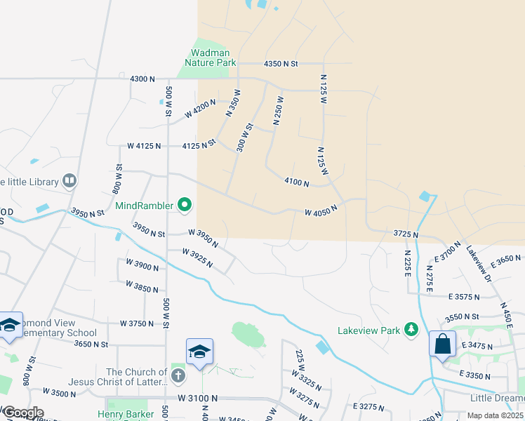 map of restaurants, bars, coffee shops, grocery stores, and more near 243 West 4050 North in Pleasant View