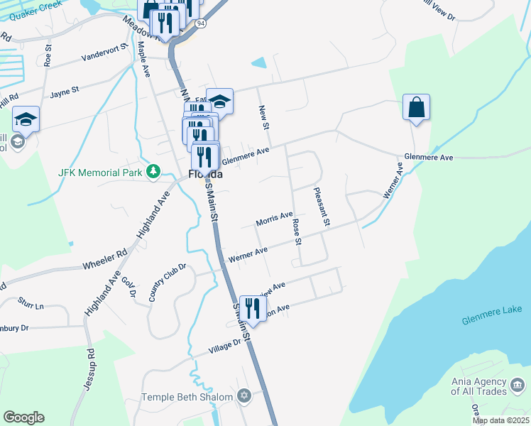 map of restaurants, bars, coffee shops, grocery stores, and more near 10 Morris Avenue in Florida