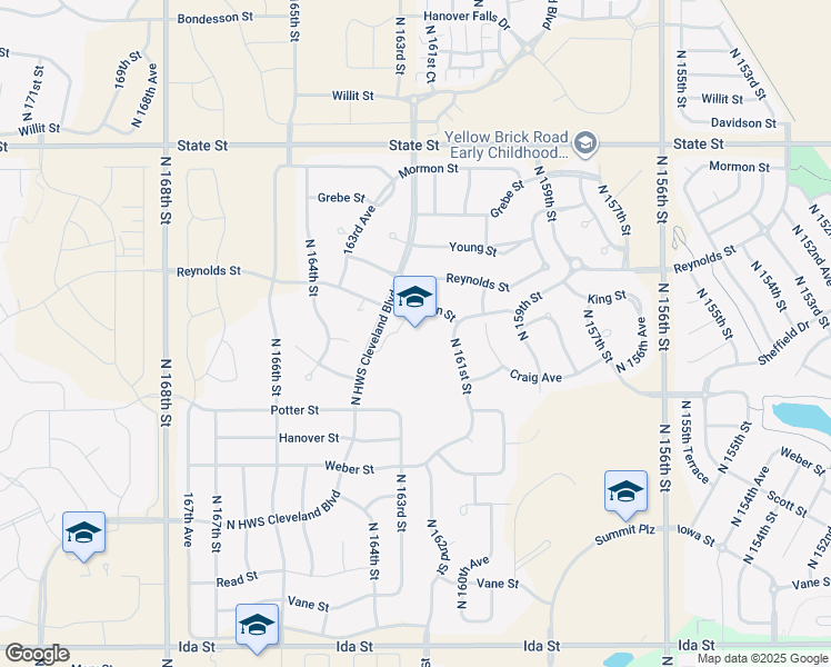 map of restaurants, bars, coffee shops, grocery stores, and more near 7801 North HWS Cleveland Boulevard in Bennington