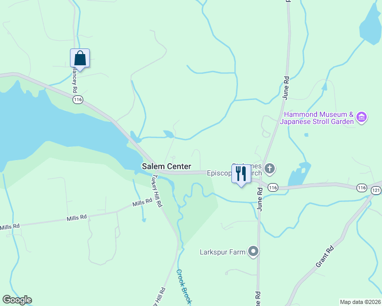 map of restaurants, bars, coffee shops, grocery stores, and more near 280 Titicus Road in North Salem