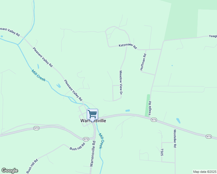 map of restaurants, bars, coffee shops, grocery stores, and more near Meadowview Drive in Montoursville