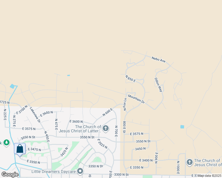 map of restaurants, bars, coffee shops, grocery stores, and more near 728 East Mountain Road in North Ogden