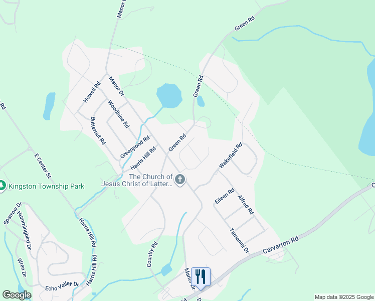 map of restaurants, bars, coffee shops, grocery stores, and more near 16 Breeze Way in Shavertown