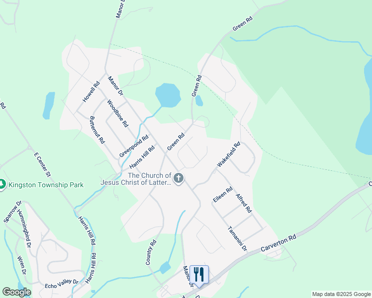 map of restaurants, bars, coffee shops, grocery stores, and more near 16 Breeze Way in Shavertown