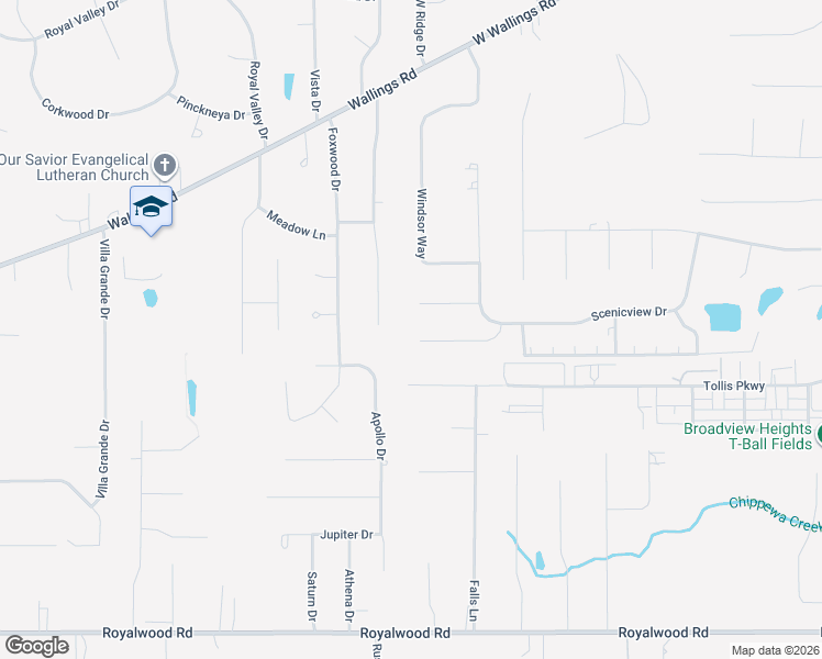 map of restaurants, bars, coffee shops, grocery stores, and more near 2901 Timberwood Drive in Broadview Heights