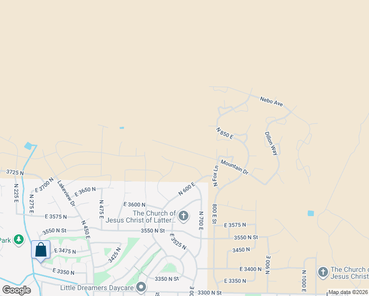 map of restaurants, bars, coffee shops, grocery stores, and more near 692 East Mountain Road in North Ogden
