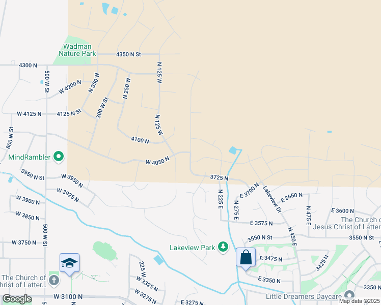 map of restaurants, bars, coffee shops, grocery stores, and more near 4040 North 100 East in Ogden