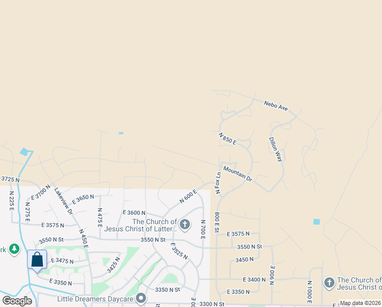 map of restaurants, bars, coffee shops, grocery stores, and more near 636 East 3800 North in North Ogden