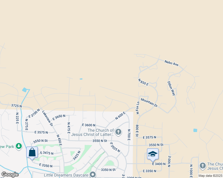 map of restaurants, bars, coffee shops, grocery stores, and more near 638 East Mountain Road in North Ogden