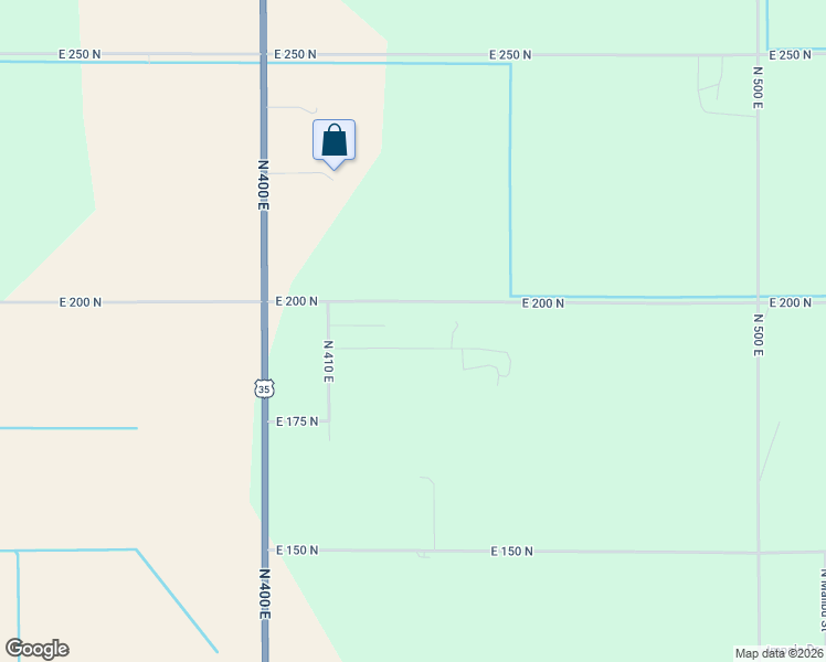 map of restaurants, bars, coffee shops, grocery stores, and more near 4260 East 190 North in Knox