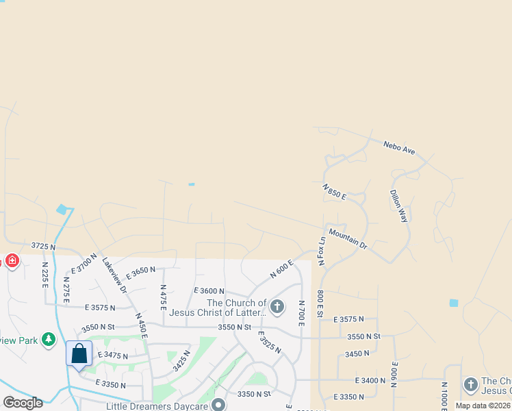 map of restaurants, bars, coffee shops, grocery stores, and more near 620 East Mountain Road in North Ogden